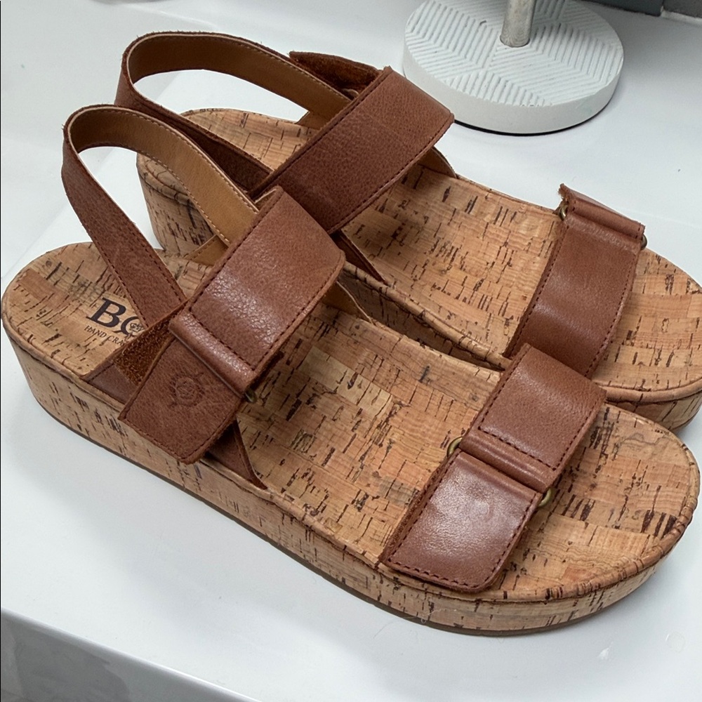 Born Tan Leather Sandals